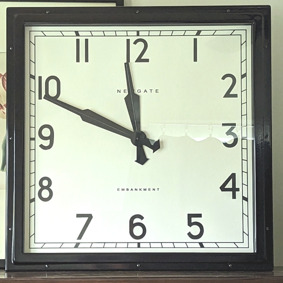 Newgate Wall Decor Newgate Clock Square 2 X 21 X 6 Black Metal